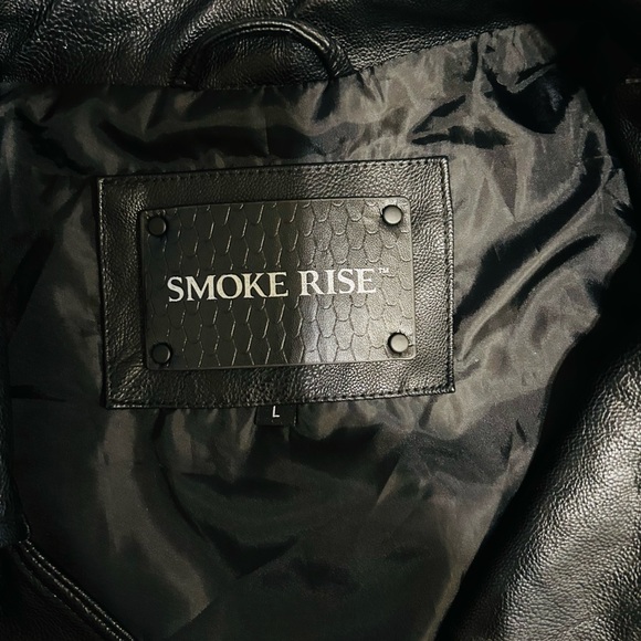 smoke rise ny | Jackets & Coats | Smoke Rise Rivet Printed Lapel Biker ...